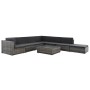 Set de muebles de jardín 8 pzas y cojines ratán sintético gris de vidaXL, Conjuntos de jardín - Ref: Foro24-44610, Precio: 65...