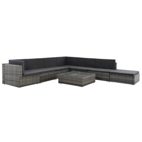 Garden furniture set 8 pieces and gray synthetic rattan cushions by vidaXL, Garden sets - Ref: Foro24-44610, Price: 651,99 €,...