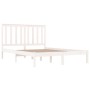 Estructura de cama madera maciza de pino blanca 150x200 cm de , Camas y somieres - Ref: Foro24-3103849, Precio: 155,38 €, Des...