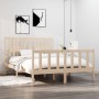 Solid wood bed frame 140x190 cm by , Beds and slatted bases - Ref: Foro24-3104108, Price: 130,99 €, Discount: %