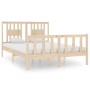 Solid wood bed frame 140x190 cm by , Beds and slatted bases - Ref: Foro24-3104108, Price: 130,99 €, Discount: %