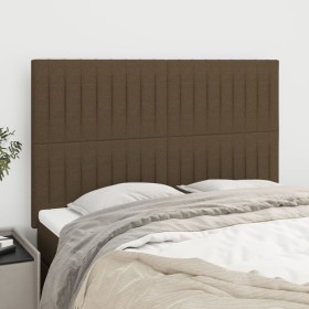 Headboards 4 units dark brown fabric 72x5x78/88 cm by , Headboards and footboards - Ref: Foro24-3116571, Price: 110,99 €, Dis...