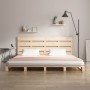 Solid pine wood bed frame 200x200 cm by , Beds and slatted bases - Ref: Foro24-3120152, Price: 210,02 €, Discount: %