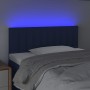 Blue fabric headboard with LED 80x5x78/88 cm by , Headboards and footboards - Ref: Foro24-3121830, Price: 47,75 €, Discount: %