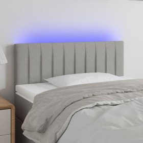 Cabecero con LED de tela gris claro 90x5x78/88 cm de , Cabeceros y pies de cama - Ref: Foro24-3121832, Precio: 49,92 €, Descu...