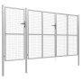 Silver steel garden gate 400x150 cm by vidaXL, garden gates - Ref: Foro24-144349, Price: 590,04 €, Discount: %