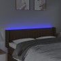 Cabecero con LED de tela marrón oscuro 147x16x78/88 cm de , Cabeceros y pies de cama - Ref: Foro24-3123475, Precio: 76,22 €, ...