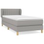 Box spring bed with light gray fabric mattress 90x200 cm by , Beds and slatted bases - Ref: Foro24-3126933, Price: 297,54 €, ...