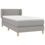 Box spring bed with light gray fabric mattress 90x200 cm by , Beds and slatted bases - Ref: Foro24-3126933, Price: 297,54 €, ...