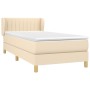 Box spring bed with cream fabric mattress 90x200 cm by , Beds and slatted bases - Ref: Foro24-3126938, Price: 323,59 €, Disco...