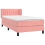 Box spring bed with pink velvet mattress 90x200 cm by , Beds and slatted bases - Ref: Foro24-3127594, Price: 325,30 €, Discou...