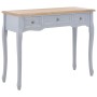 Mesa consola tocador con 3 cajones gris de vidaXL, Mesas auxiliares - Ref: Foro24-280045, Precio: 161,84 €, Descuento: %