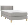 Box spring bed with light gray fabric mattress 90x200 cm by , Beds and slatted bases - Ref: Foro24-3130401, Price: 312,69 €, ...