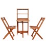 3-teiliges klappbares Bistro-Set massives Akazienholz von vidaXL, Gartensets - Ref: Foro24-44013, Preis: 191,98 €, Rabatt: %