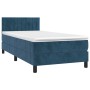 Box spring bed with dark blue velvet mattress 90x200 cm by , Beds and slatted bases - Ref: Foro24-3141405, Price: 297,77 €, D...