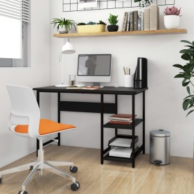 MDF and black metal computer desk 105x55x72 cm by , Desks - Ref: Foro24-20550, Price: 71,95 €, Discount: %