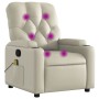 Cream Synthetic Leather Massage Recliner by , Armchairs - Ref: Foro24-372511, Price: 249,56 €, Discount: %