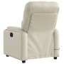 Sillón reclinable de masaje cuero sintético crema de , Sillones - Ref: Foro24-372511, Precio: 249,56 €, Descuento: %