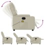 Cream Synthetic Leather Massage Recliner by , Armchairs - Ref: Foro24-372511, Price: 249,56 €, Discount: %