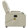 Cream Synthetic Leather Massage Recliner by , Armchairs - Ref: Foro24-372511, Price: 249,56 €, Discount: %