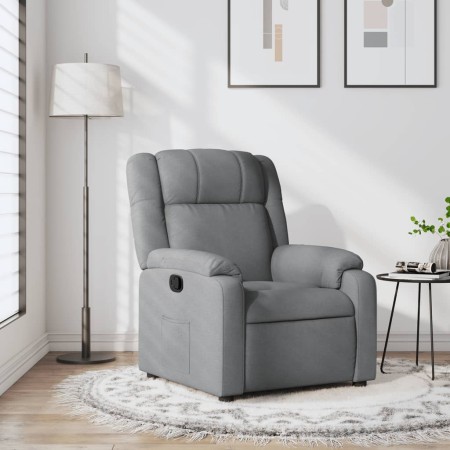 Sillón reclinable de tela gris claro de , Sillones - Ref: Foro24-373536, Precio: 224,79 €, Descuento: %