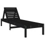 Sun loungers 2 units solid black pine wood 199.5x60x74 cm by , Loungers - Ref: Foro24-825074, Price: 155,86 €, Discount: %