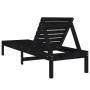 Sun loungers 2 units solid black pine wood 199.5x60x74 cm by , Loungers - Ref: Foro24-825074, Price: 155,86 €, Discount: %