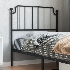 Black metal headboard 90 cm by , Headboards and footboards - Ref: Foro24-373915, Price: 23,99 €, Discount: %