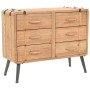 Solid fir wood chest of drawers 91x35x73 cm by vidaXL, Lockers and storage cabinets - Ref: Foro24-245774, Price: 199,86 €, Di...