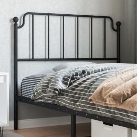 Black metal headboard 107 cm by , Headboards and footboards - Ref: Foro24-373917, Price: 24,99 €, Discount: %