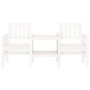 Garden bench with 2-seater table solid white pine wood by , garden benches - Ref: Foro24-825150, Price: 173,86 €, Discount: %