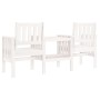 Gartenbank mit 2-Sitzer-Tisch aus massivem weißem Kiefernholz von , Gartenbänke - Ref: Foro24-825150, Preis: 173,86 €, Rabatt: %