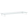 Soporte de monitor vidrio templado y metal blanco 100x35x8 cm de , Bases y elevadores para ordenadores - Ref: Foro24-374222, ...