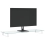 Soporte de monitor vidrio templado y metal blanco 100x35x8 cm de , Bases y elevadores para ordenadores - Ref: Foro24-374222, ...