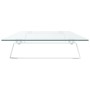 Soporte de monitor vidrio templado y metal blanco 100x35x8 cm de , Bases y elevadores para ordenadores - Ref: Foro24-374222, ...