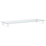 Soporte de monitor vidrio templado y metal blanco 100x35x8 cm de , Bases y elevadores para ordenadores - Ref: Foro24-374222, ...