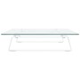 Soporte de monitor vidrio templado y metal blanco 60x35x8 cm de , Bases y elevadores para ordenadores - Ref: Foro24-374220, P...