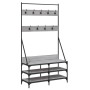 Sonoma gray coat rack with shoe rack 100x40x184 cm by , Dresser Organizers and Bar Hangers - Ref: Foro24-837850, Price: 95,48...