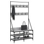 Sonoma gray coat rack with shoe rack 100x40x184 cm by , Dresser Organizers and Bar Hangers - Ref: Foro24-837850, Price: 95,48...