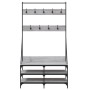 Sonoma gray coat rack with shoe rack 100x40x184 cm by , Dresser Organizers and Bar Hangers - Ref: Foro24-837850, Price: 95,48...