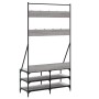 Sonoma gray coat rack with shoe rack 100x40x184 cm by , Dresser Organizers and Bar Hangers - Ref: Foro24-837850, Price: 95,48...