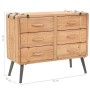 Solid fir wood chest of drawers 91x35x73 cm by vidaXL, Lockers and storage cabinets - Ref: Foro24-245774, Price: 199,86 €, Di...