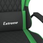 Silla gaming de masaje cuero sintético negro y verde de , Sillones para videojuegos - Ref: Foro24-345536, Precio: 110,99 €, D...