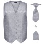 Herren-Hochzeitsaccessoires, silberne Kaschmirweste, Größe 52 von , Anzüge - Ref: Foro24-130835, Preis: 28,69 €, Rabatt: %