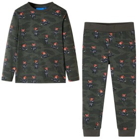 Khaki long-sleeved children's pajamas 104 by , Children's pajamas - Ref: Foro24-12685, Price: 14,39 €, Discount: %