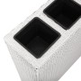 Tall planter with 4 white synthetic rattan pots by vidaXL, Pots and planters - Ref: Foro24-45427, Price: 120,67 €, Discount: %