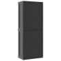 Gray and black PP outdoor storage cabinet 65x37x165 cm by , Lockers and storage cabinets - Ref: Foro24-364201, Price: 154,64 ...