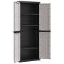 Gray and black PP outdoor storage cabinet 65x37x165 cm by , Lockers and storage cabinets - Ref: Foro24-364201, Price: 154,64 ...