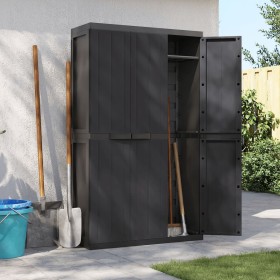 Black PP outdoor storage cabinet 97x37x165 cm by , Lockers and storage cabinets - Ref: Foro24-364208, Price: 307,99 €, Discou...