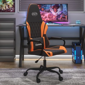 Schwarzer und orangefarbener Gaming-Stuhl aus Kunstleder von , Gaming-Stühle - Ref: Foro24-3143781, Preis: 113,30 €, Rabatt: %